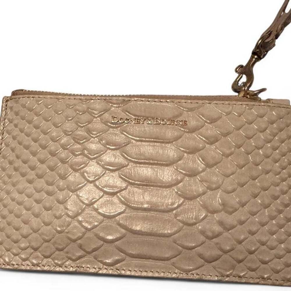 Dooney & Bourke Snakeskin Embossed Wristlet Wallet